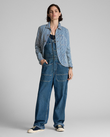 Indigo Striped Twill Work Jacket in Navy Ralph Lauren HK