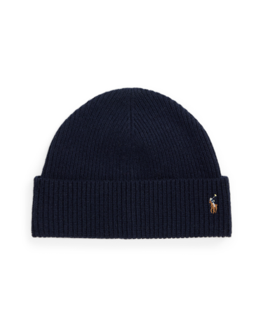 Signature Pony Wool Blend Beanie in Blue Ralph Lauren HK