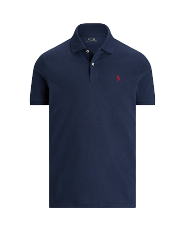 Tailored Fit Performance Mesh Polo Shirt in Navy Ralph Lauren HK