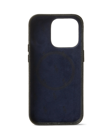 Leather MagSafe iPhone 15 Pro Case in Black Ralph Lauren HK