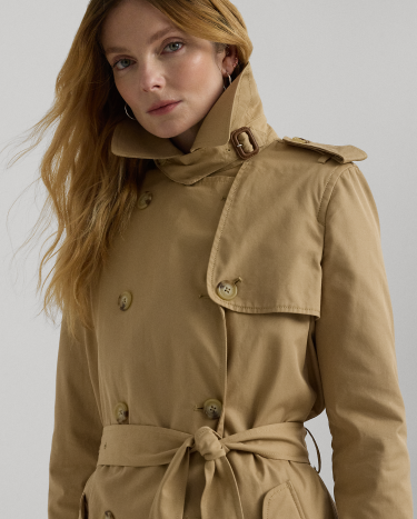 Ralph lauren twill trench coat store