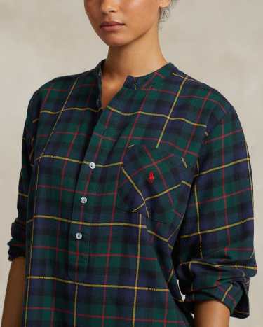 Plaid Cotton Sleep Shirt in Multi Ralph Lauren HK