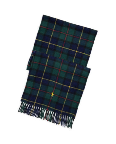 Tartan Lambswool Cashmere Scarf in Multi Ralph Lauren HK