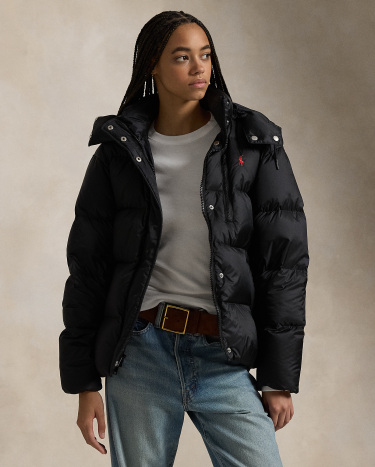 Ralph lauren quilted down long coat store