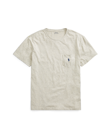 Classic Fit Pocket T Shirt in Grey Ralph Lauren HK