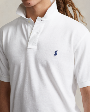Original Fit Mesh Polo Shirt in White Ralph Lauren HK