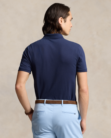 Tailored Fit Performance Mesh Polo Shirt in Navy Ralph Lauren HK