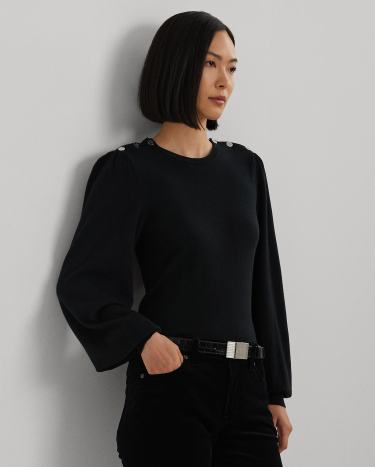 Ralph lauren puff sleeve sweater outlet