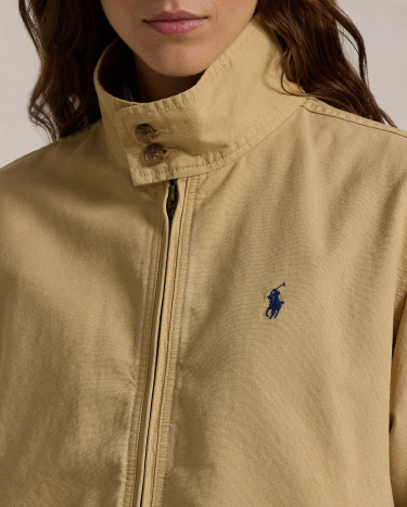 Cotton Canvas Jacket in Khaki Ralph Lauren HK